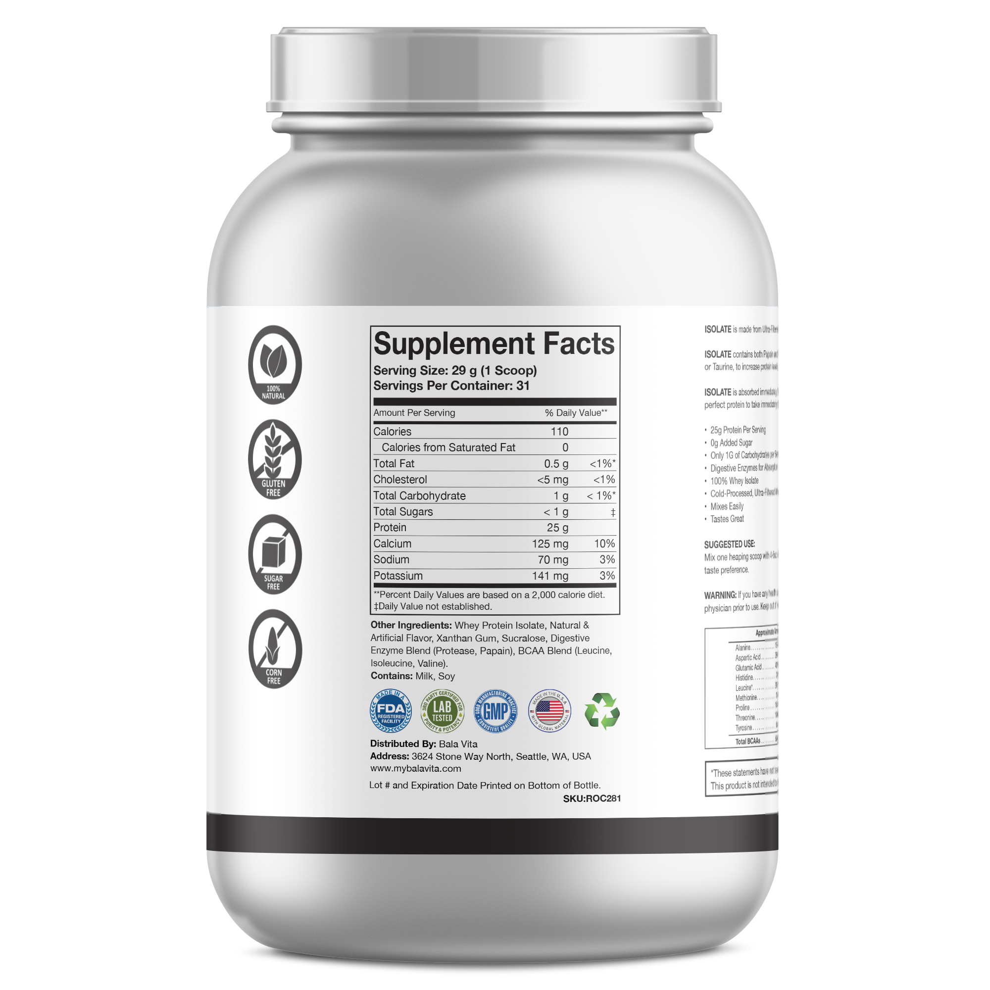 Vegan Vanilla Milkshake Plant Protein Powder