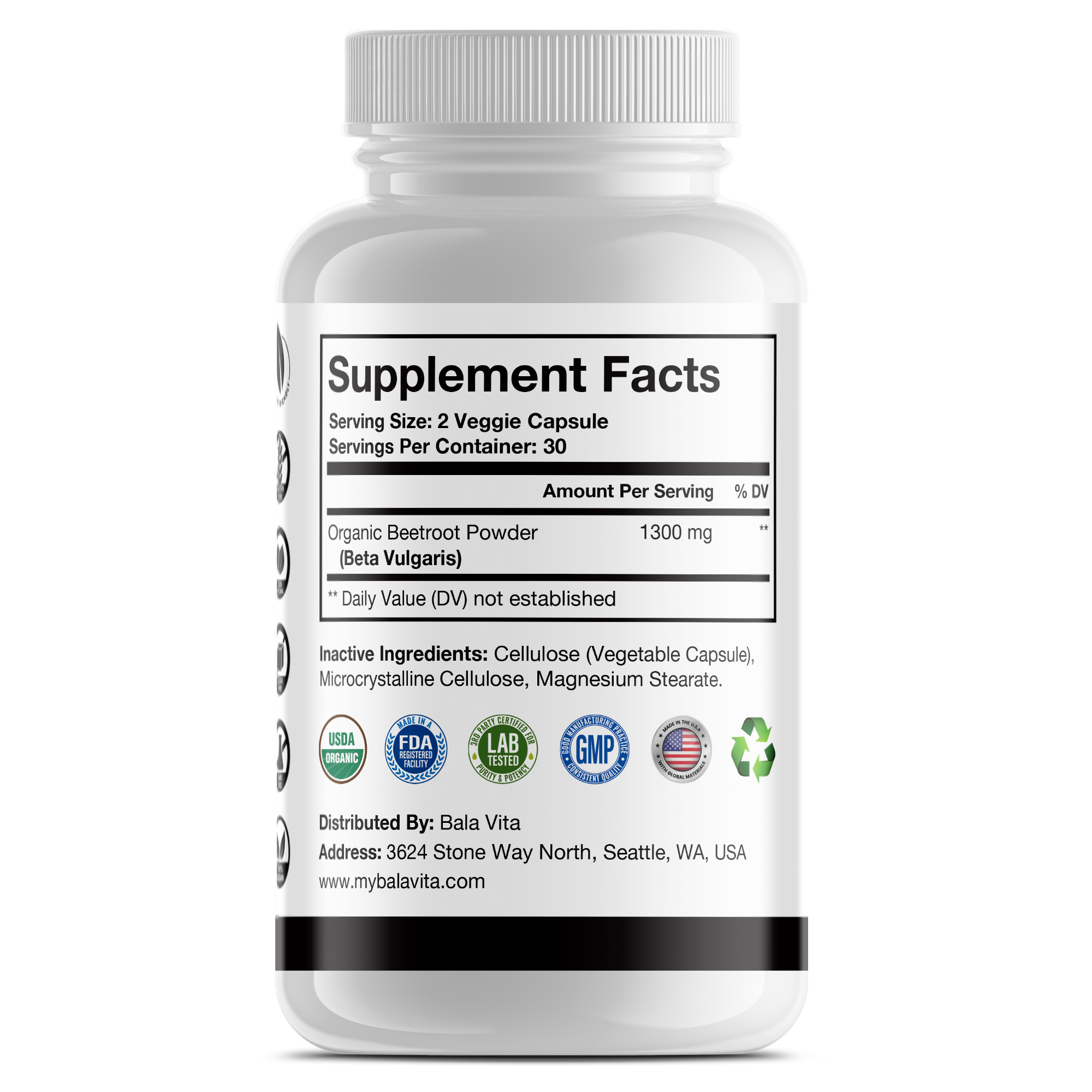 Organic Beetroot Capsule 1300mg