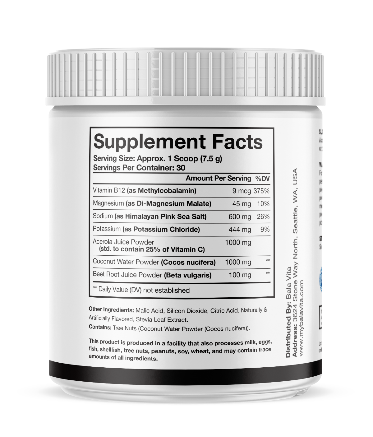Ion + Electrolyte Blue Raspberry Powder (444mg Potassium, 45mg Magnesium, 600mg Sodium)