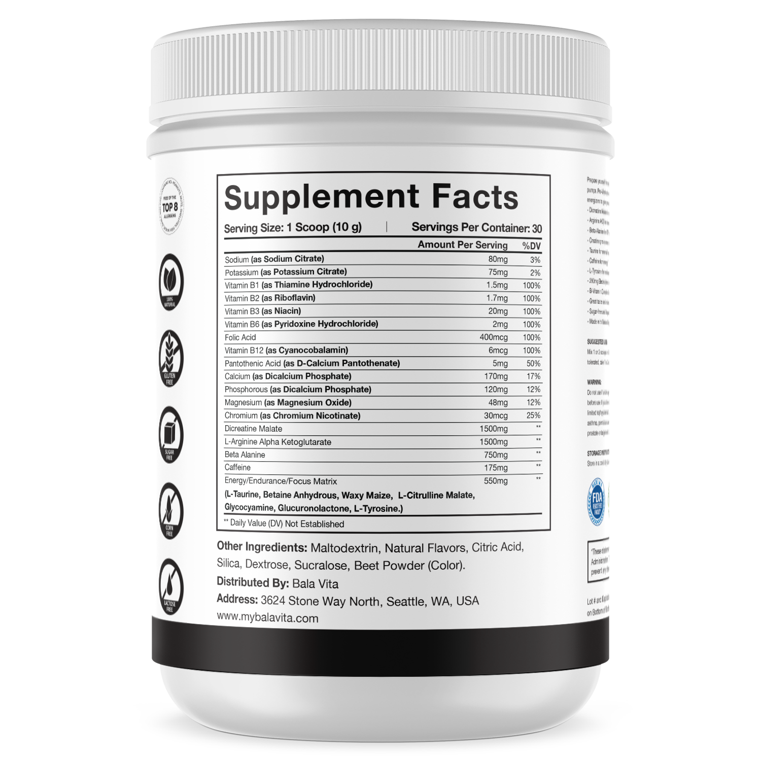 Pre-Workout Powder - Watermelon 10g