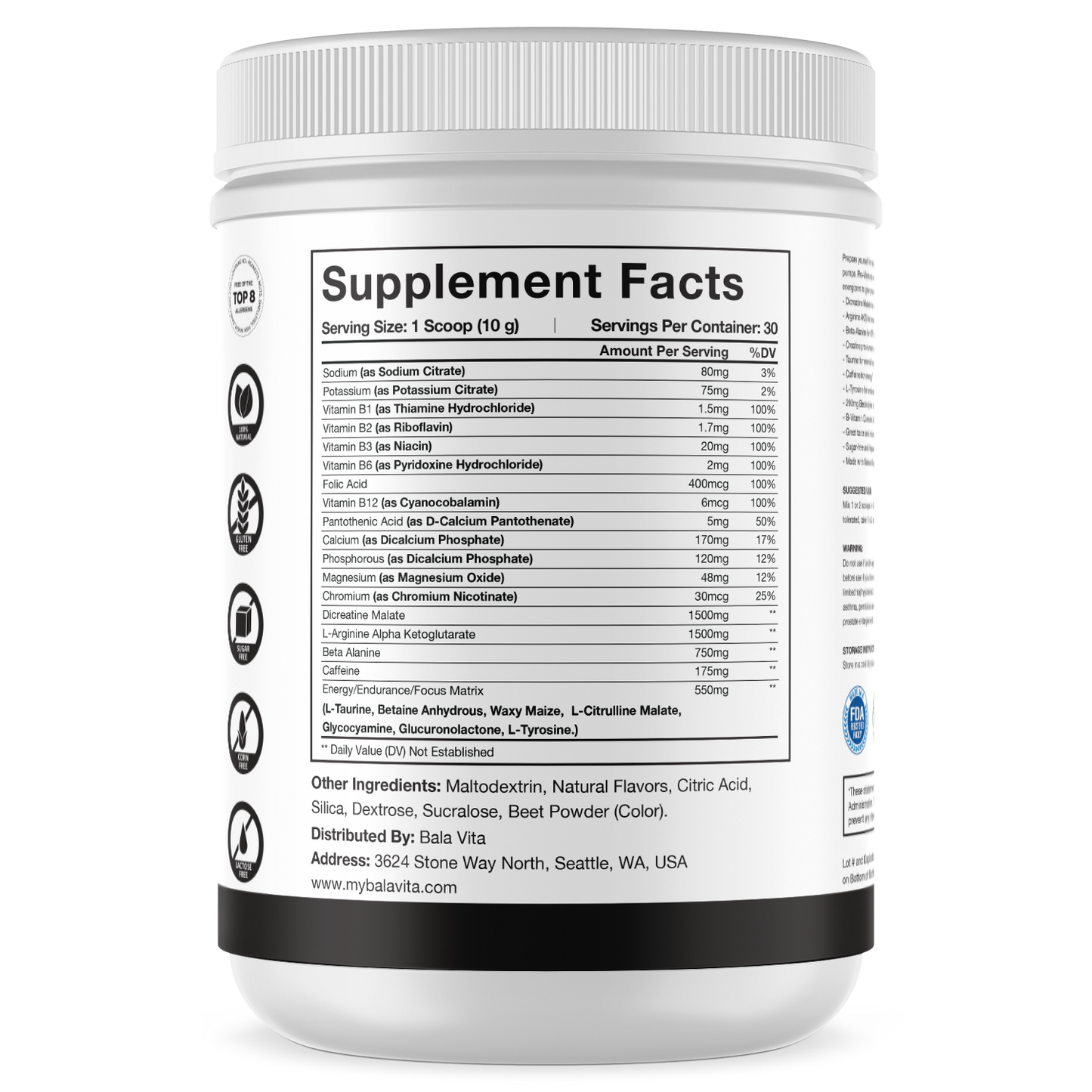 Pre-Workout Powder - Watermelon 10g