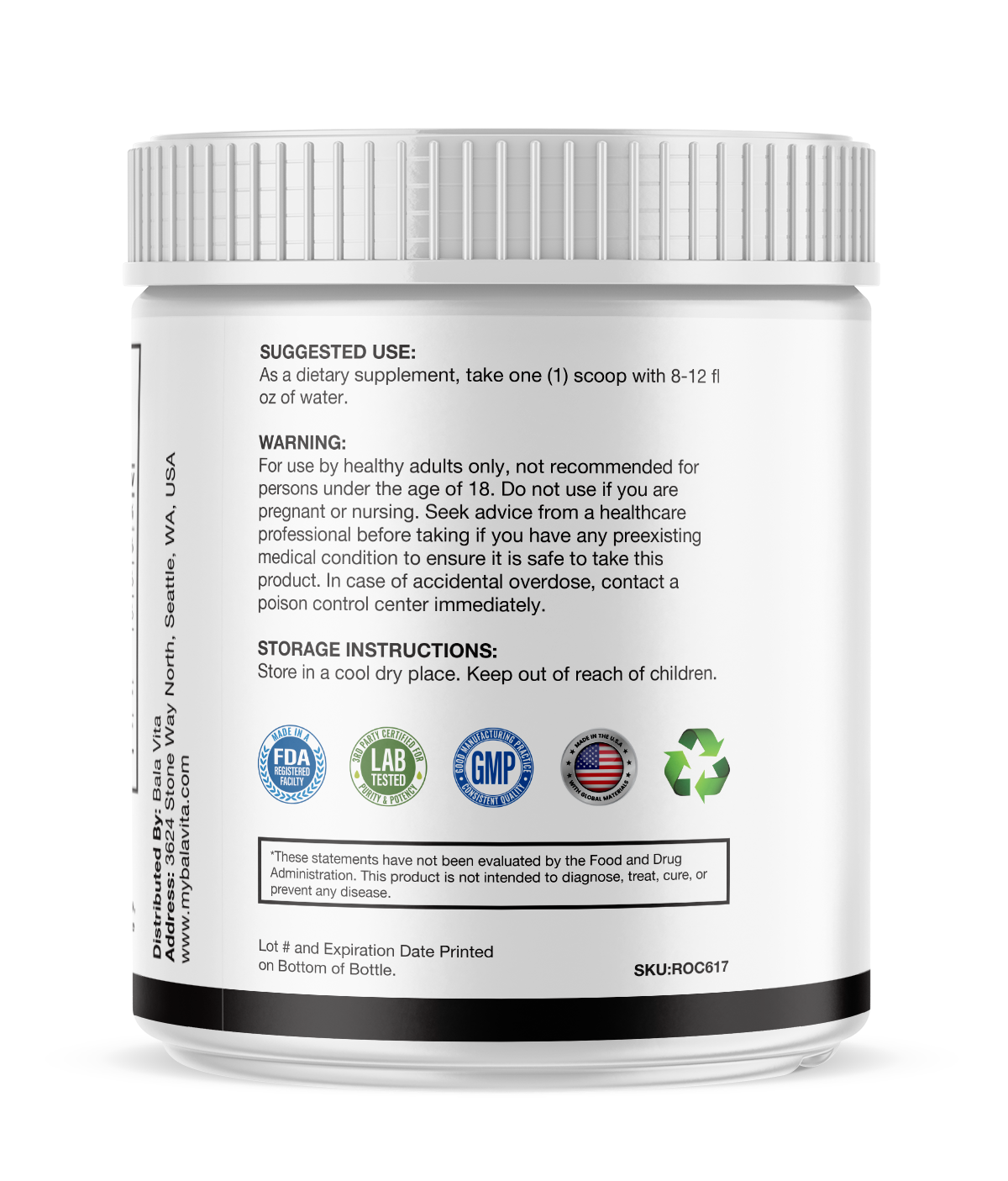 Ion + Electrolyte Blue Raspberry Powder (444mg Potassium, 45mg Magnesium, 600mg Sodium)