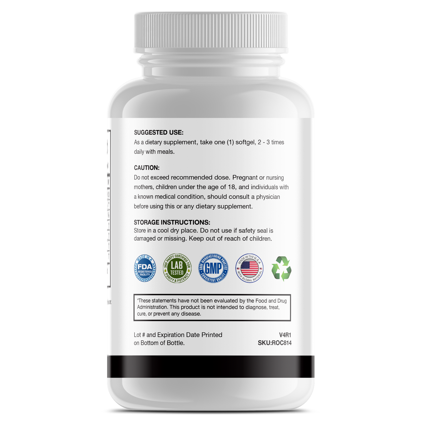 Omega-3 Fish Oil Softgels (720mg EPA + 1200mg DHA)