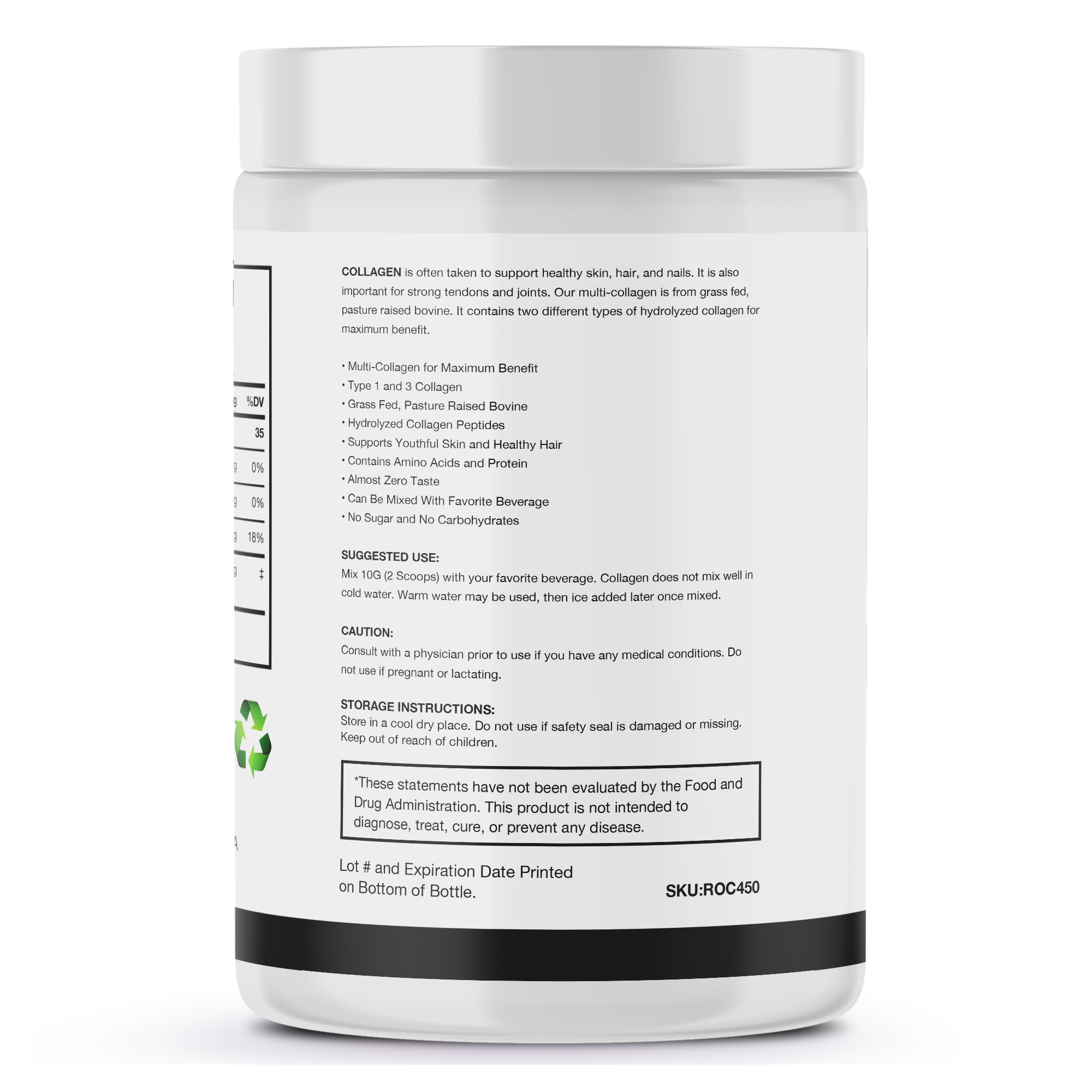 Collagen Hydrolyzed Type 1 & 3 - Grass-Fed, Pasture-Raised