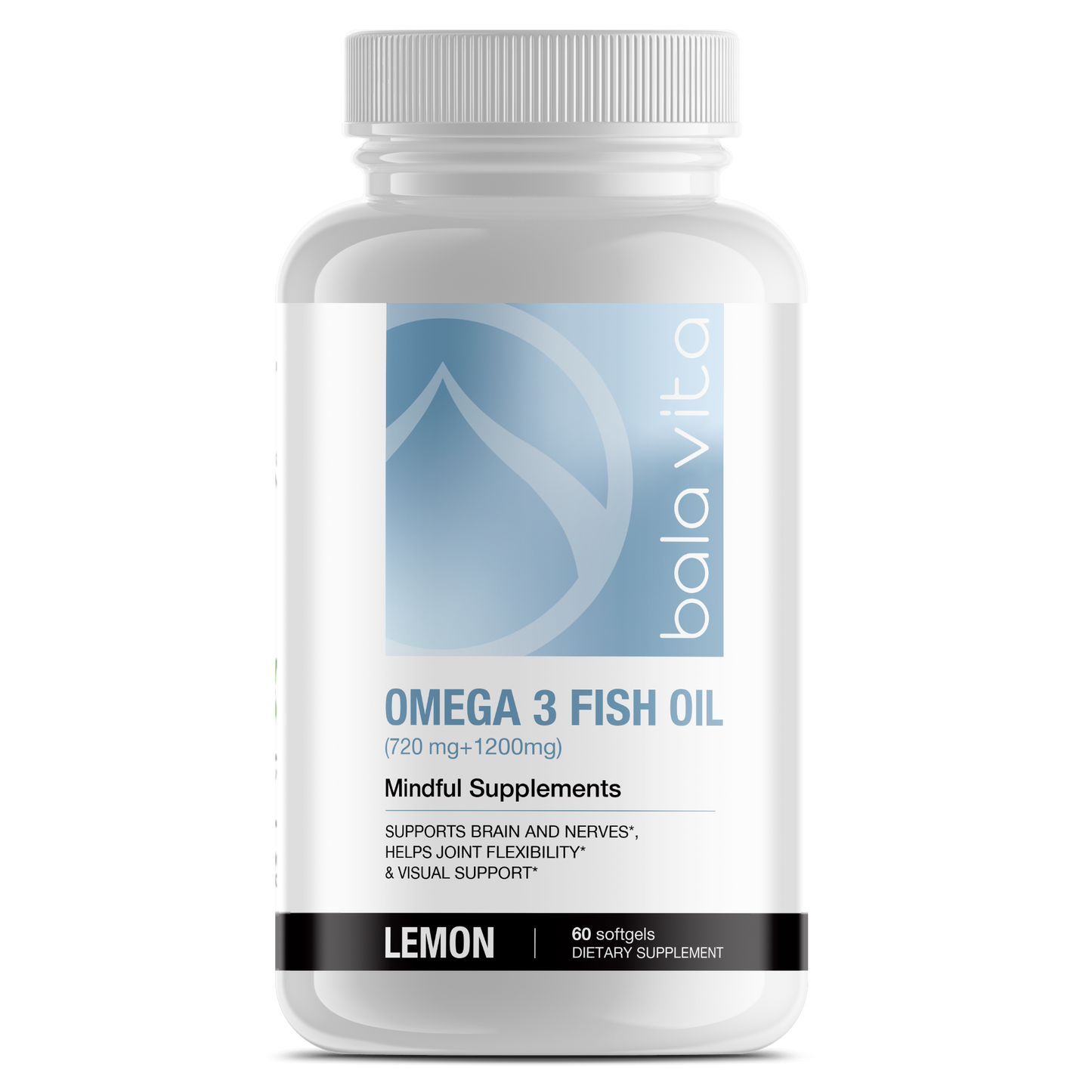 Omega-3 Fish Oil Softgels (720mg EPA + 1200mg DHA)