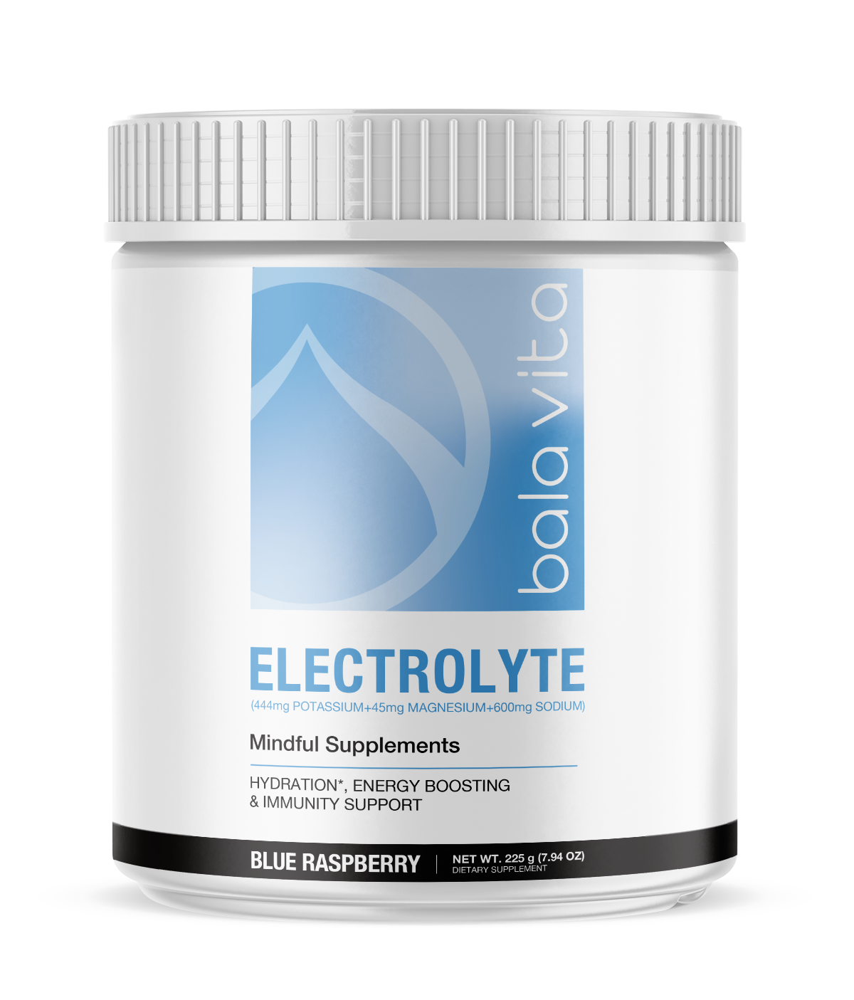 Ion + Electrolyte Blue Raspberry Powder (444mg Potassium, 45mg Magnesium, 600mg Sodium)