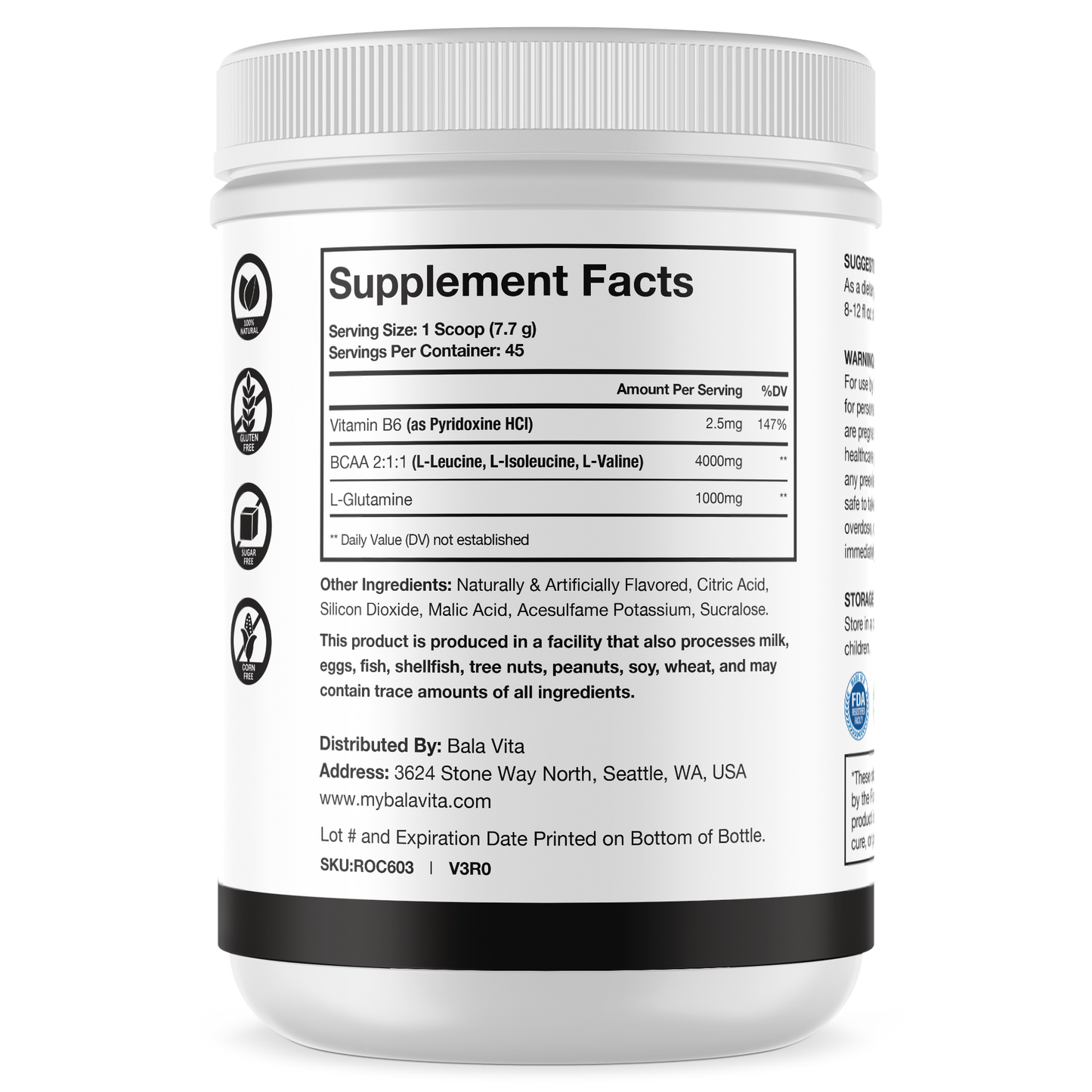 BCAA Fruit Punch Powder